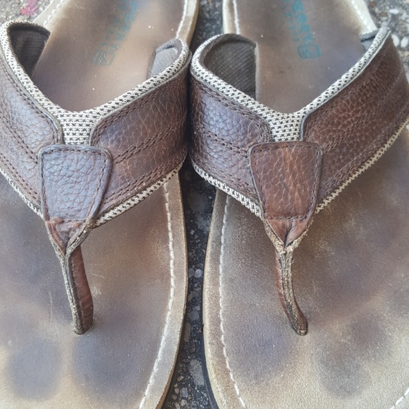 Sperry Top Sider Mens Leather Flip Flops 12 - Picture 2 of 5